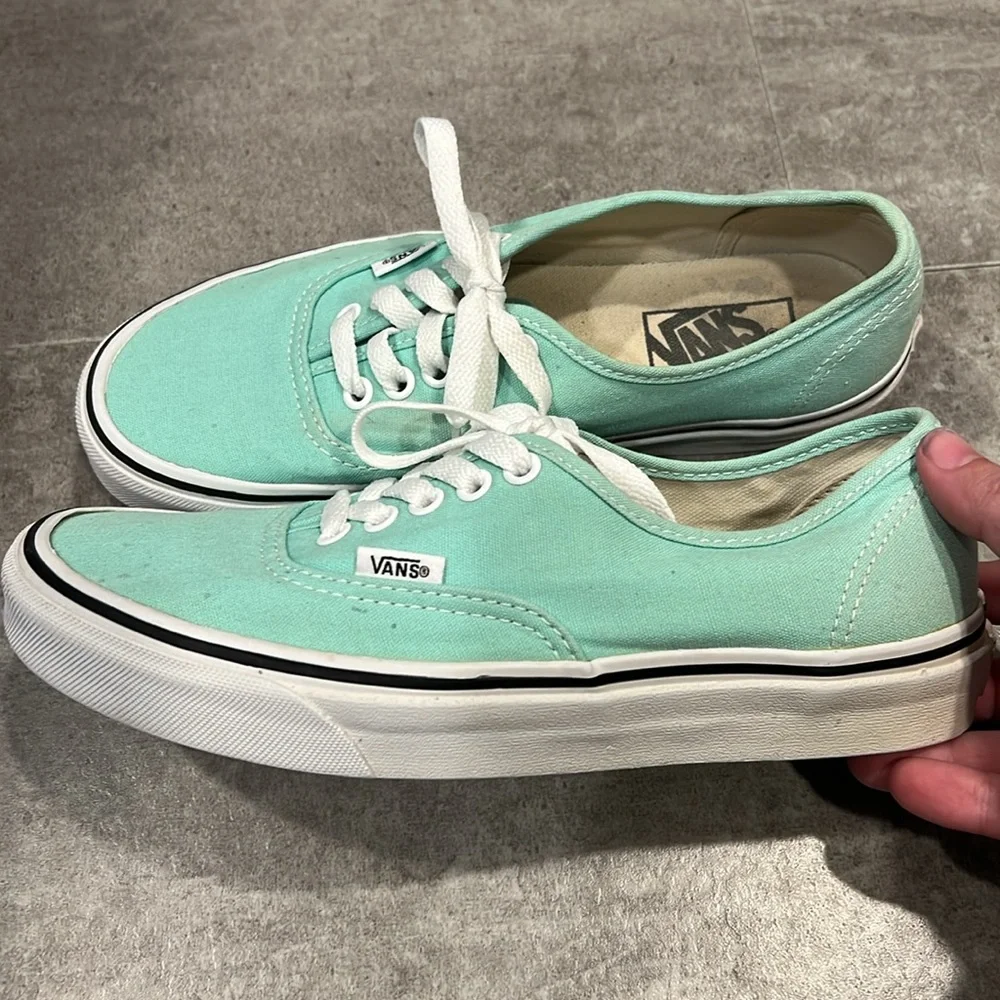 Vans Mint Green Sneakers - Women's 8 - Picture 3 of 9